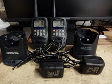 Pair West Marine VHF55 Submersible Radio W/ Charger  Tested