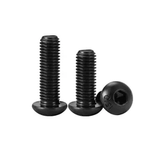 Left Hand M7 Hex Socket Bolts Button Head Screws Black 12.9 Steel