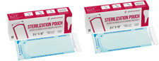 400 Self-Sealing Sterilization Pouch, 3.5" x 10", Paper/Blue Film 2Boxes
