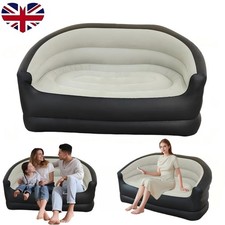 Inflatable Double Sofa Lounger Blow Up Air Sofa Chair with Air Pump for Camping