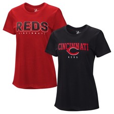 Women's G-III 4Her by Carl Banks  Red/Black Cincinnati Reds Two T-Shirt Combo