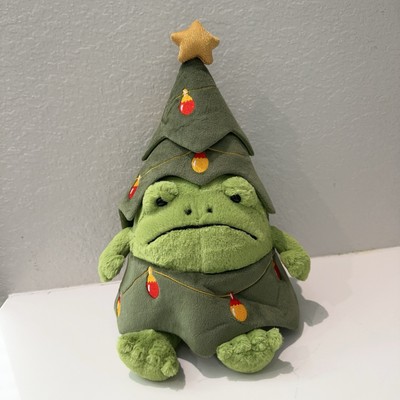 Authentic NWT Jellycat Christmas Tree Ricky Rain Frog plush toy stuffed animal