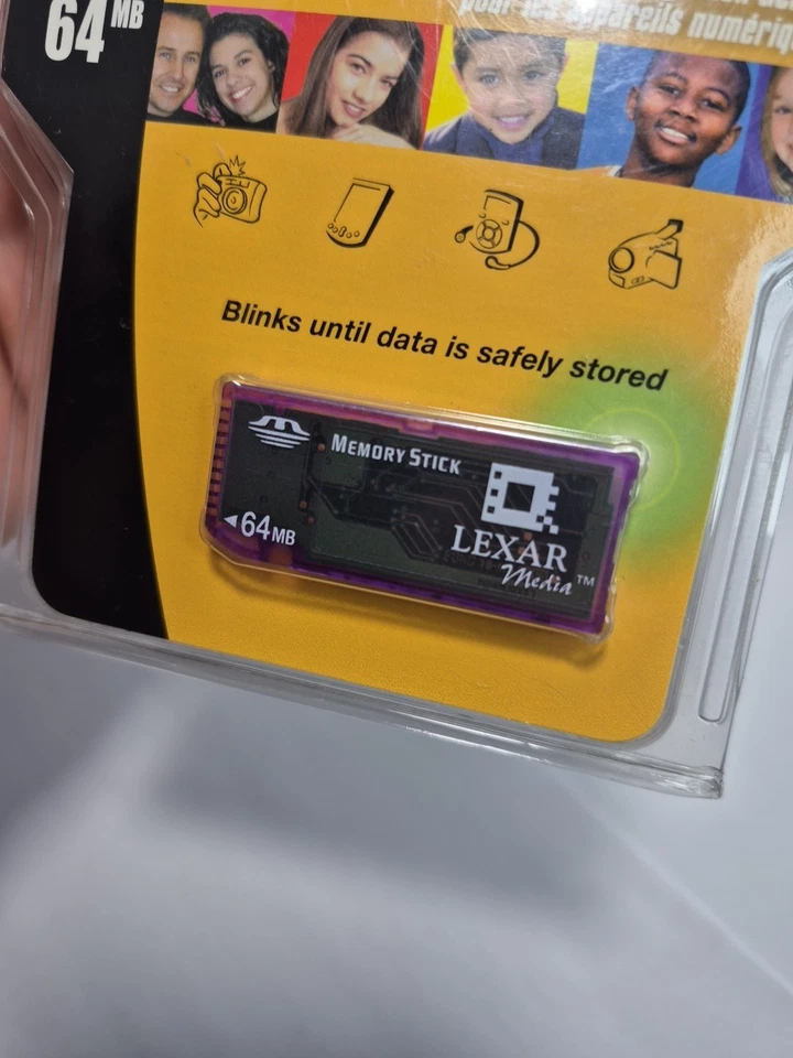 Vintage Lexar Media 64 MB Memory Stick (MS064-291) - Factory Sealed - - Image 2 of 4