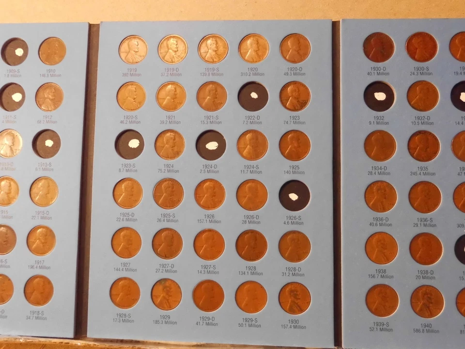 Juego Lincoln Wheat 1909 - 2025 p/d/s, Memorial, Shield Penny - LEER MÁS ABAJO #PC3144 Foto 3 de 4