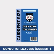 COMIC BOOK TOPLOADERS (Current Size) - Ultra Clear 15mil High Quality Rigid PVC