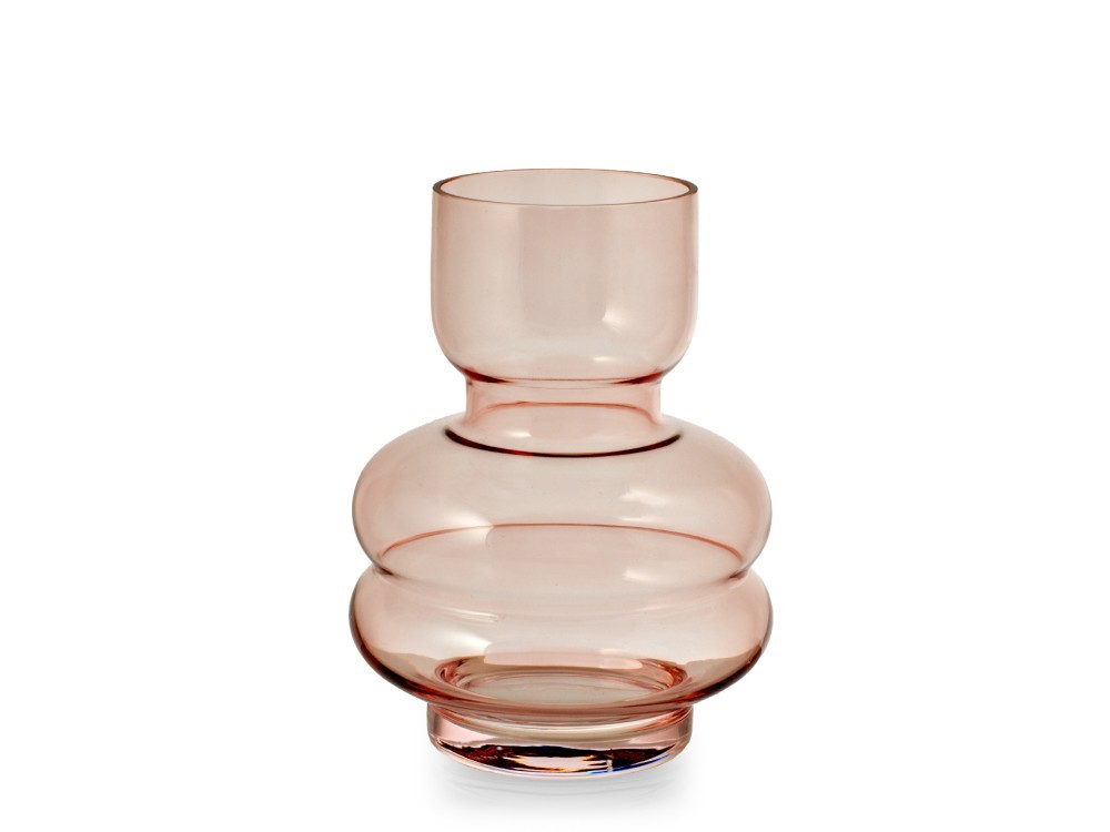 H&H Pink Glass Vase 21 Cm