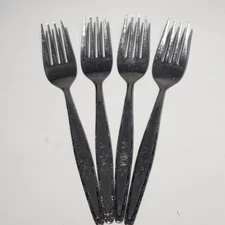 Set of 4 Stylecraft SYF2 Stainless Japan Rose Pattern Salad Forks Discontinued