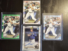 Thomas Dillard Bowman 1st Lot Chrome Auto + /99 + /499 Brewers Prospect Color