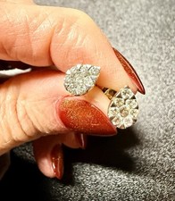 10kt Gold Earrings With Real Diamonds