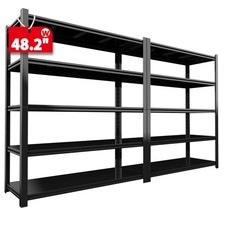 72in 5-Tier Heavy Duty Garage Storage Shelf with Adjustable Shelves for Workshop