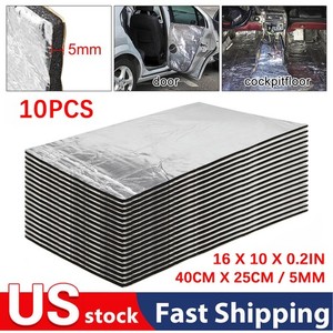 10-Pack Car Sound Deadener Mat Firewall Heat Shield Insulation Pad – Silver, Universal 40cm X 9.8in