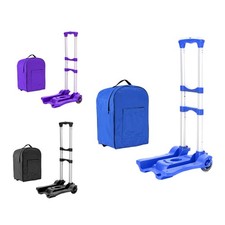 Portable Luggage Cart Heavy Duty Folding Roller Carts Carrier Foldable Platform