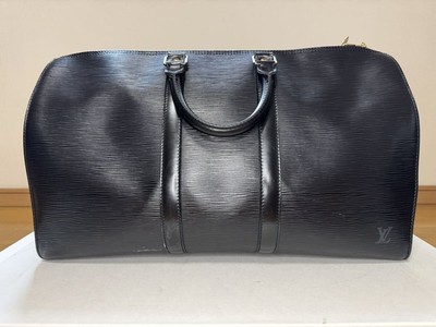 Excellent Condition Louis Vuitton Epi Keepall 45 M42972 Black Boston Bag Black L