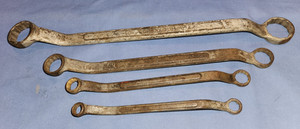 Lot of 4 Vintage Offset Double Box End Wrenches –LESOTA Forged Steel USA