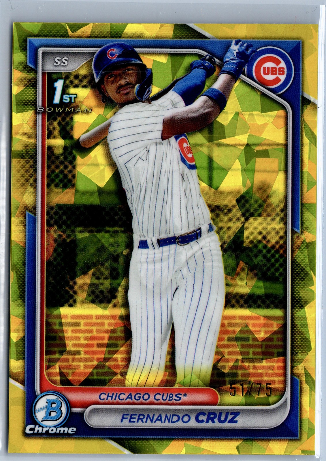 2024 Bowman Chrome Sapphire Edition #BCP-197 Fernando Cruz Prospects Yellow #/75