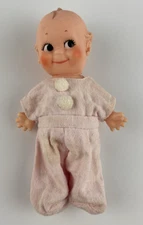 Vintage Cameo Kewpie Vinyl 5.5" Doll with Small Wings & Pom Pom Pajamas