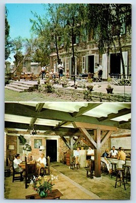 Antigua B.W.I Postcard Admirals Inn English Harbour Multiview c1950's