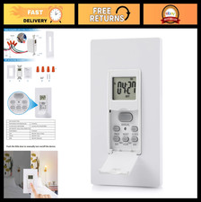 7-Day Programmable In-Wall Digital Timer Switch for Lights  Fans, 15A, ETL List