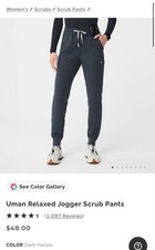 Figs Womens Dark Harbor Blue Uman Relaxed Jogger Scrub Medical Size 2XL Reg New 