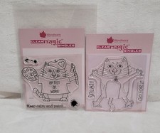 Woodware Clear Magic Singles Van Cat Splat Cat Clear Stamp Bundle