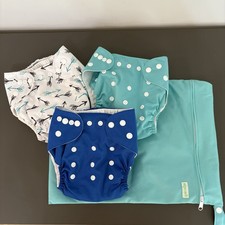 Lot Of 3 Wegreeco Washable Cloth Diapers Baby Reusable Adjustable Wet Bag