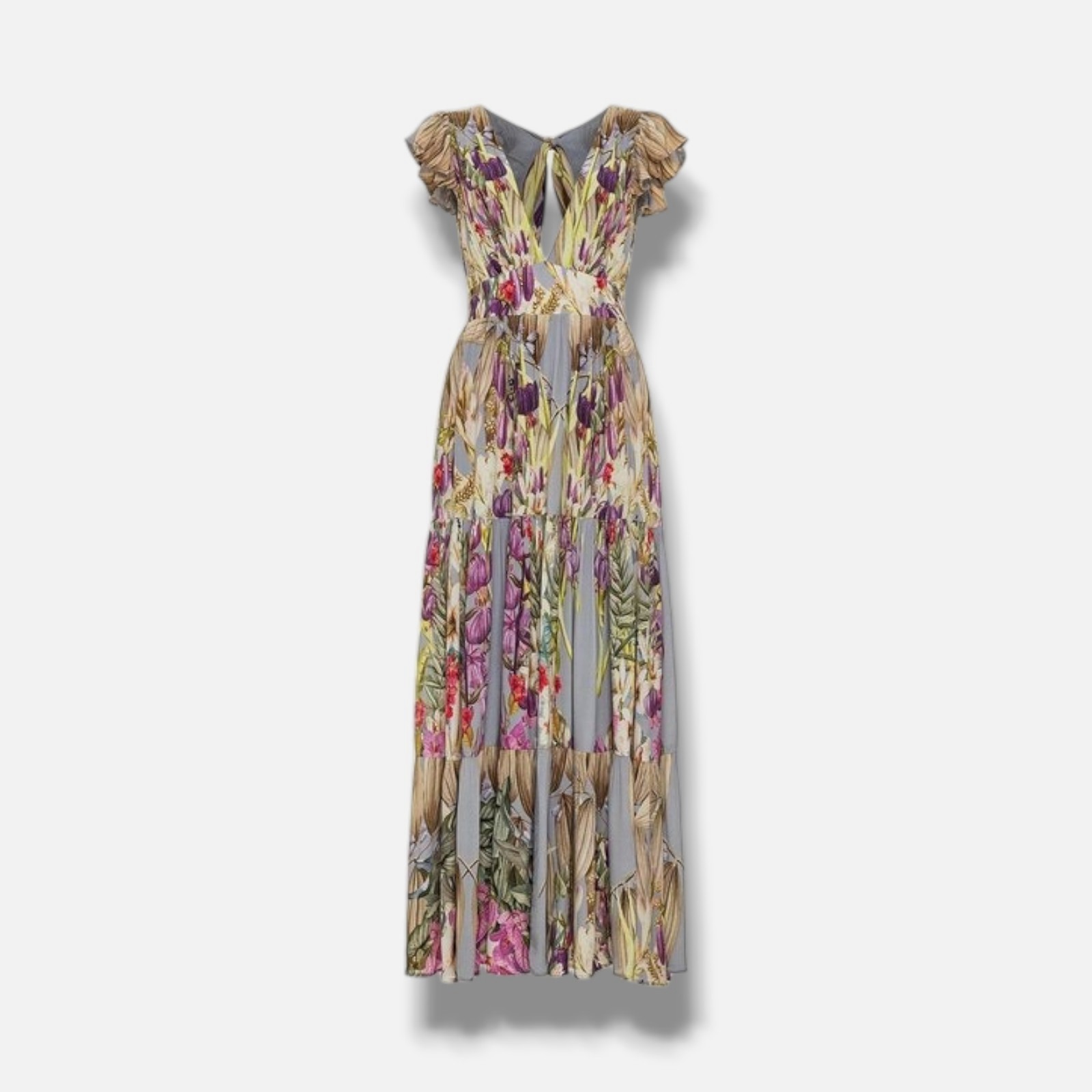 Carolina K Womens' Blue Mila Dress Fresh Flowers Size XS