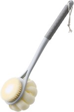 "Cepillo Corporal Para Ducha Cerdas Suaves Y Esponja Calabaza 14 Mango Largo Sec