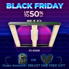 MARS HYDRO LED Grow Light FC-E1500 150W Full Spectrum for 2x2ft Indoor Plants