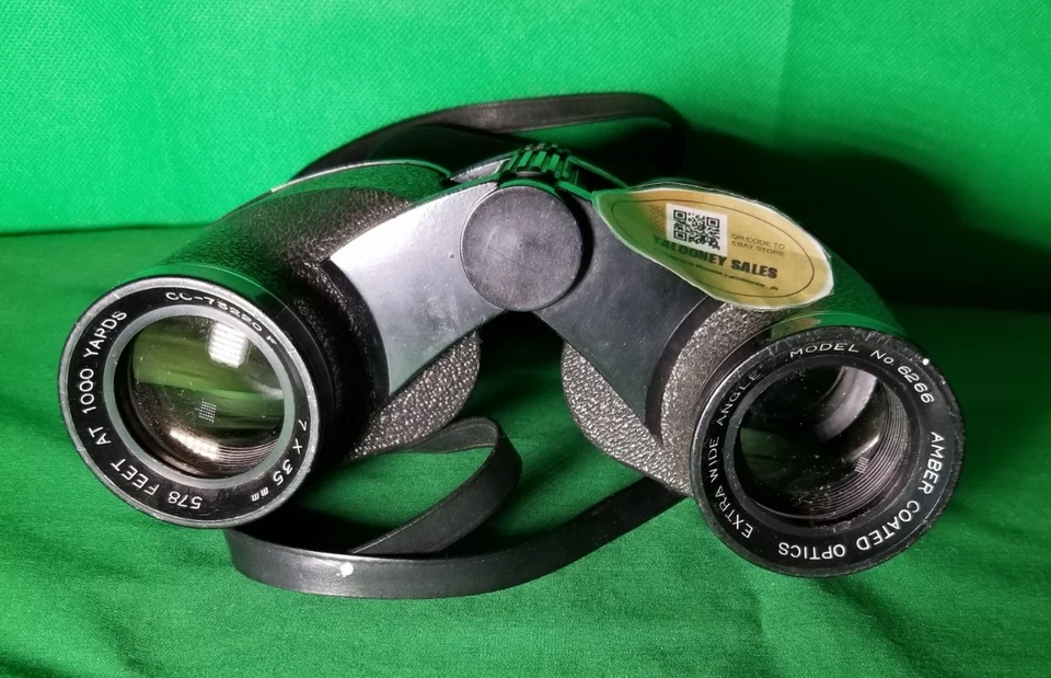 Vintage Sears Discoverer 7x35 Binoculars Model 6266 Japan w/ Case Wide Angle - Image 4 of 4