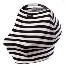 Milk snob black and white 5 in 1 striped nursing cover car seat cover infants