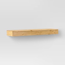 Natural Light Wood Floating Wall Shelf - 24 Inches