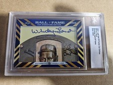 Whitey Ford 2022 Leaf Hall of Fame Baseball Cut Signature Autograph
