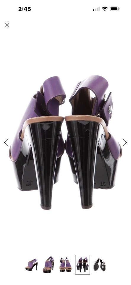 Sandalias de cuero para mujer Marni, 2 tonos, acolchadas, talla 37,5 Foto 4 de 4