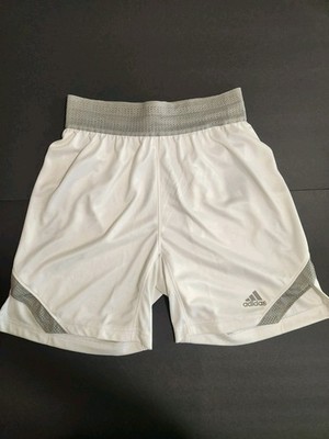 Adidas Men's Shorts Icon Squad Basketball White with Grey Size Small New