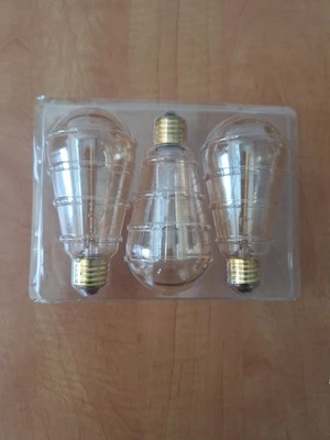 Eylm Vintage Edison Light Bulbs Filament Lamp ST64 E27 40W 120LM 2300K Pack of 3