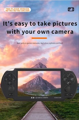 X9 Two Player Handheld Game Console Dual Analog Joystick Support HDMI TV Output