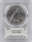 2025 PCGS Ultra MS70 Silver Peace Dollar