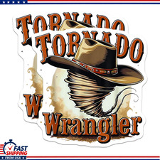 Tornado Wrangler Stickers 2 Pack - 5 Cowboy Hat Decals - Bmcs3597 Tornado Wrangler Stickers 2 Pack - 5 Cowboy Hat Decals - Bmcs3597