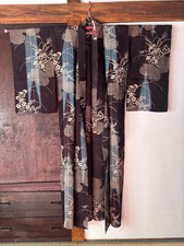 1950's Vintage Japanese Summer KIMONO Kimono Gown Robe Yukata ,length 156cm