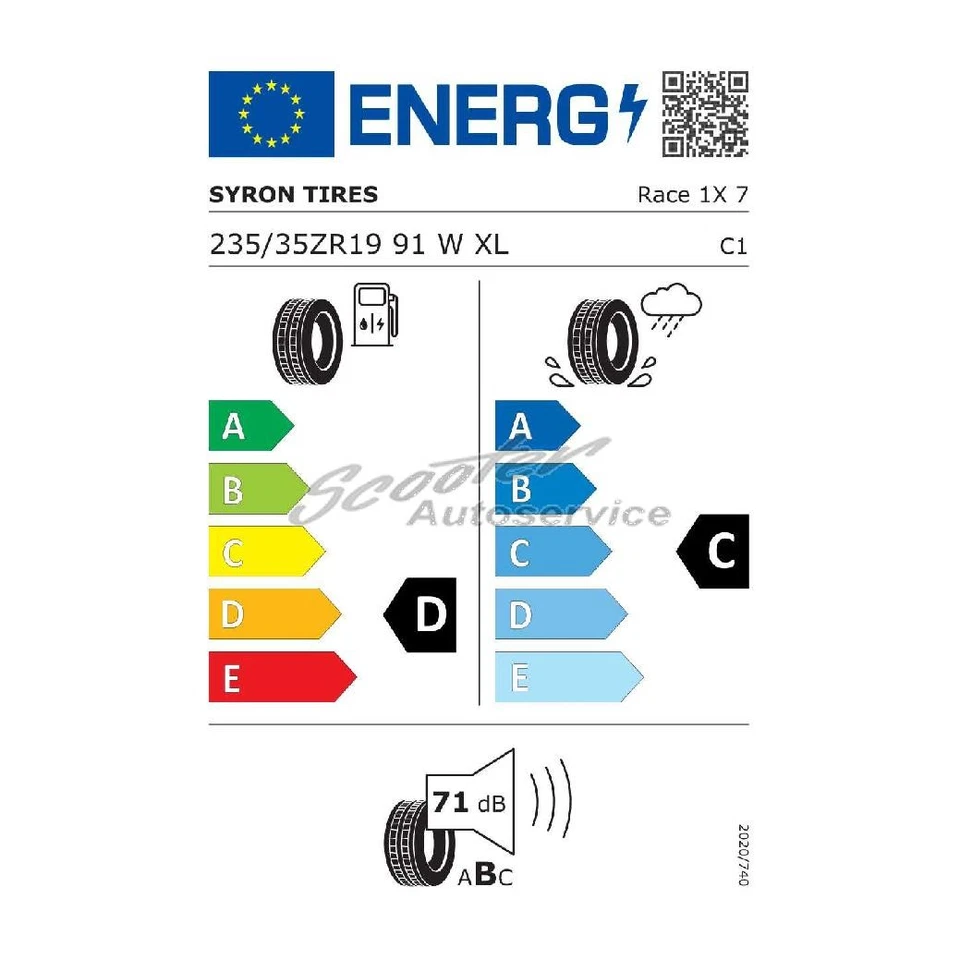 1x 235/35R19 91W ZR Syron Sommerreifen Race 1 X | 34463 - Bild 2 von 4