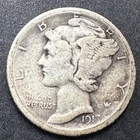 2017 S Mercury Dime 10 cents USA Coin 90% Silver Liberty Freedom WWII CIR VG