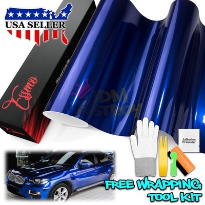 ESSMO PET Super Gloss Metallic Blueberry Auto Vinyl Wrap Film Sheet Like Paint