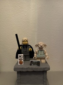 Lego Harry Potter Minifigures Lot from Set 4731 HP017 HP018 + Sock Bone Bag Tile