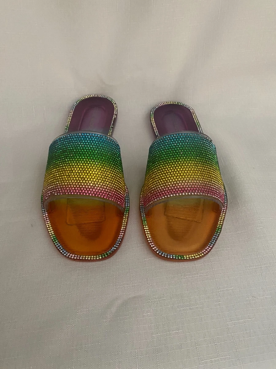 Steve madden women's hotsell sparkly slide sandal