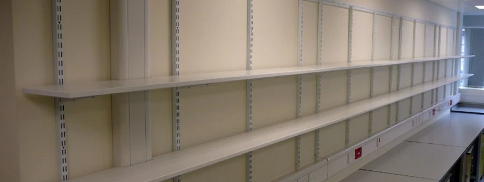 Twin Slot Shelving Metal Shelves WHITE Adjustable Modular Systems Storage System - Image 4 of 4