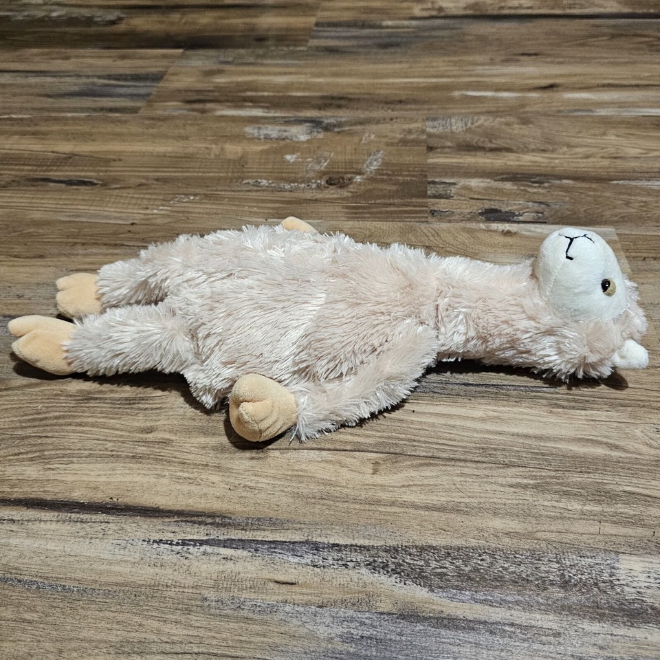 Lulumaia Llama Heating Pad Stuffed Animal Beige 12" Tall Weighted Kids