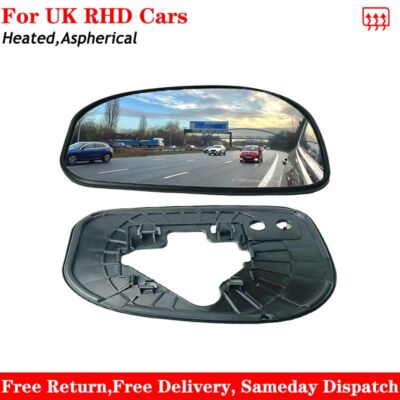 For Honda Jazz 2009-2013 Heated Aspherical Wing Mirror Glass Right Driver Side