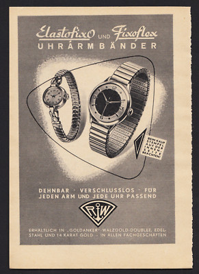 3w3441/Old Advertising from 1958 - Elastofix and Fixoflex Watch Straps