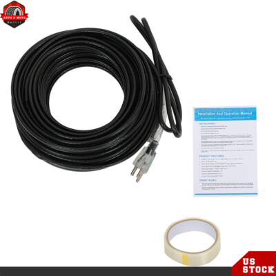 Heat Cable 120V 60HZ Roof Heat Cable Snow De-icing Kit 8W/FT 100 Feet Heat Tape
