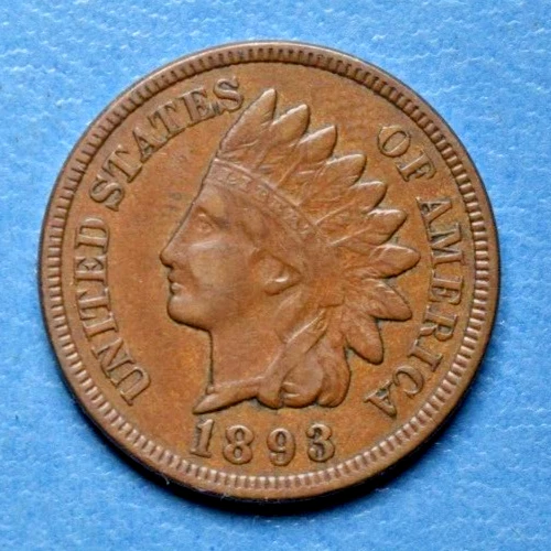 1893 Indian Head Cent Penny ~ XF EXTREMELY FINE ~ US Type Coin ~ Diamonds